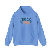 Trick or Treat unisex Heavy Hooded Sweatshirt