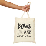 Bows and boos y’all cotton Canvas Tote Bag