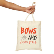 Bows and boos y’all cotton Canvas Tote Bag