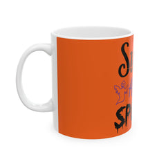 Sweet and spooky orange ceramic Mug, 11oz