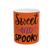 Sweet and spooky orange ceramic Mug, 11oz