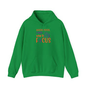 Hocus pocus, I need wine to focus unisex Heavy Blend™ Hooded Sweatshirt