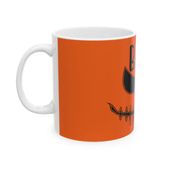 BOO! orange ceramic Mug, 11oz