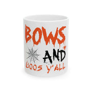 Bows and Boos Y’all Halloween Ceramic Mug, 11oz