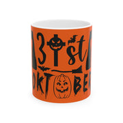 31st Oktober Orange Ceramic Mug, 11oz