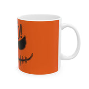 BOO! orange ceramic Mug, 11oz