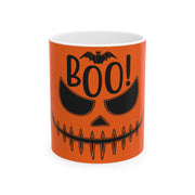 BOO! orange ceramic Mug, 11oz