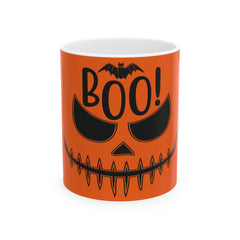 BOO! orange ceramic Mug, 11oz