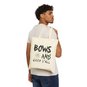 Bows and boos y’all cotton Canvas Tote Bag